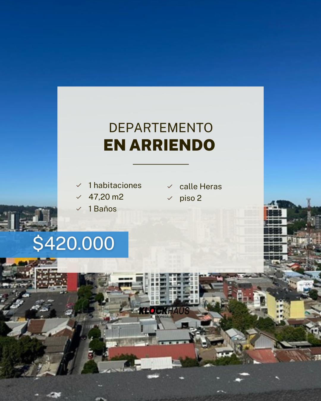 Se Arrienda Departamento Nuevo en Concepción Centro